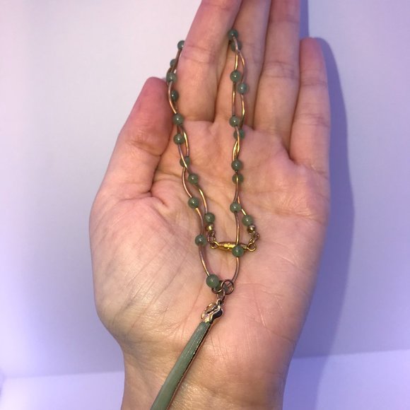 16 1/2" Jade and Beaded Necklace Set - Picture 8 of 13